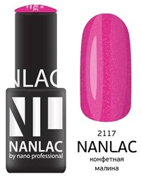 NANLAC NL 2117 конфетная малина, 6 мл. - гель-лак &quot;Мерцающая эмаль&quot; Nano Professional