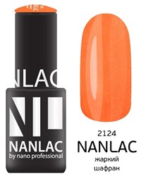 NANLAC NL 2124 Жаркий шафран, 6 мл. - гель-лак &quot;Мерцающая эмаль&quot; Nano Professional
