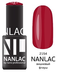 NANLAC NL 2154 Вишневый флауш, 6 мл. - гель-лак &quot;Эмаль&quot; Nano Professional