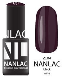 NANLAC NL 2184 Black wine, 6 мл. - гель-лак &quot;Эмаль&quot; Nano Professional