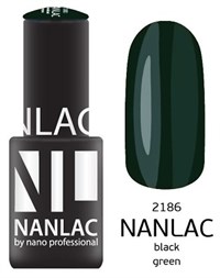 NANLAC NL 2186 Black green, 6 мл. - гель-лак &quot;Эмаль&quot; Nano Professional