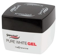 SuperNail Pure White Gel, 14 г. - ультра белый конструирующий гель для френча