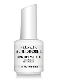 IBD LED/UV Building Gel Bright White, 14 мл. - структурный ярко-белый гель с кисточкой