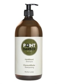 Освежающий шампунь Farmagan Point Barber Hair & Beard Shampoo, 1000 мл. для волос и бороды