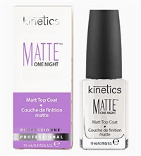 Матовый топ Kinetics Matte One Night Top Coat, 15 мл. верхнее покрытие для лака