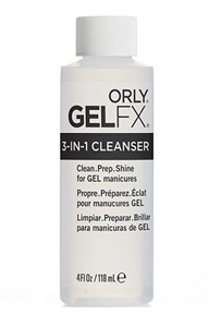 Жидкость ORLY Gel Fx 3 in 1 Cleanser, 118 мл. для обезжиривания ногтей и снятия липкого слоя