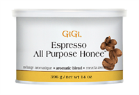 Воск для депиляции GiGi Espresso All Purpose Honee, 396 гр. горячий, медовый с экстрактом кофе, для лица и тела