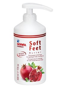Крем-баттер для ног Gehwol Fusskraft Soft Feet Butter Pomegranate &amp; Moringa, 500 мл. с ароматом граната и моринга