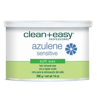 Тёплый нежный воск Clean + Easy Azulene Sensitive Soft Wax, 396 гр. "Азуленовый"
