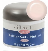 IBD LED/UV Builder Gel Pink IV, 56 г. – теплый розовый камуфлирующий гель для наращивания ногтей