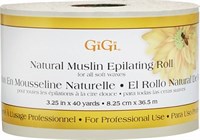 GiGi Natural Muslin Roll, 35,6 м. - натуральные миткалевые полоски для эпиляции, в рулоне